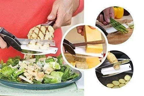 🔥 2-in-1 Smart Clever Cutter – Kitchen ka Smart Hero! 🔪🥗