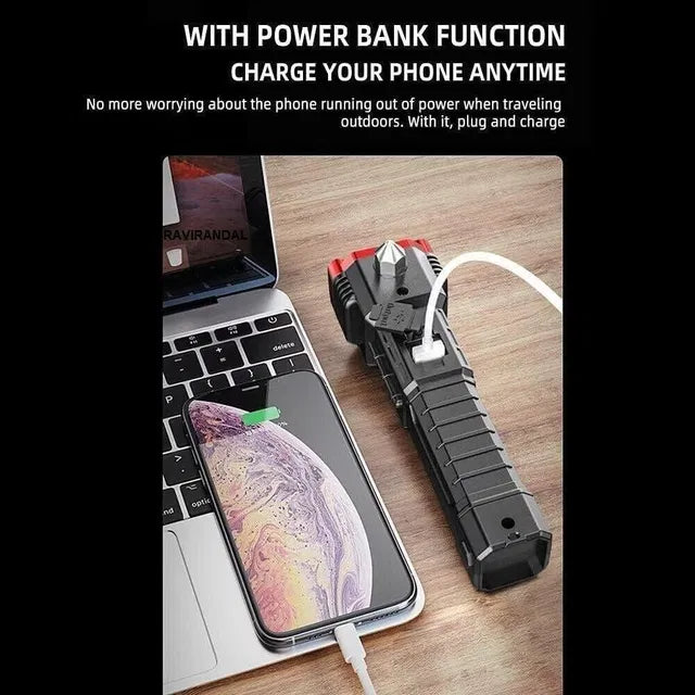 🔦 8 in 1 Portable Rechargeable Torch LED Flashlight 🔦